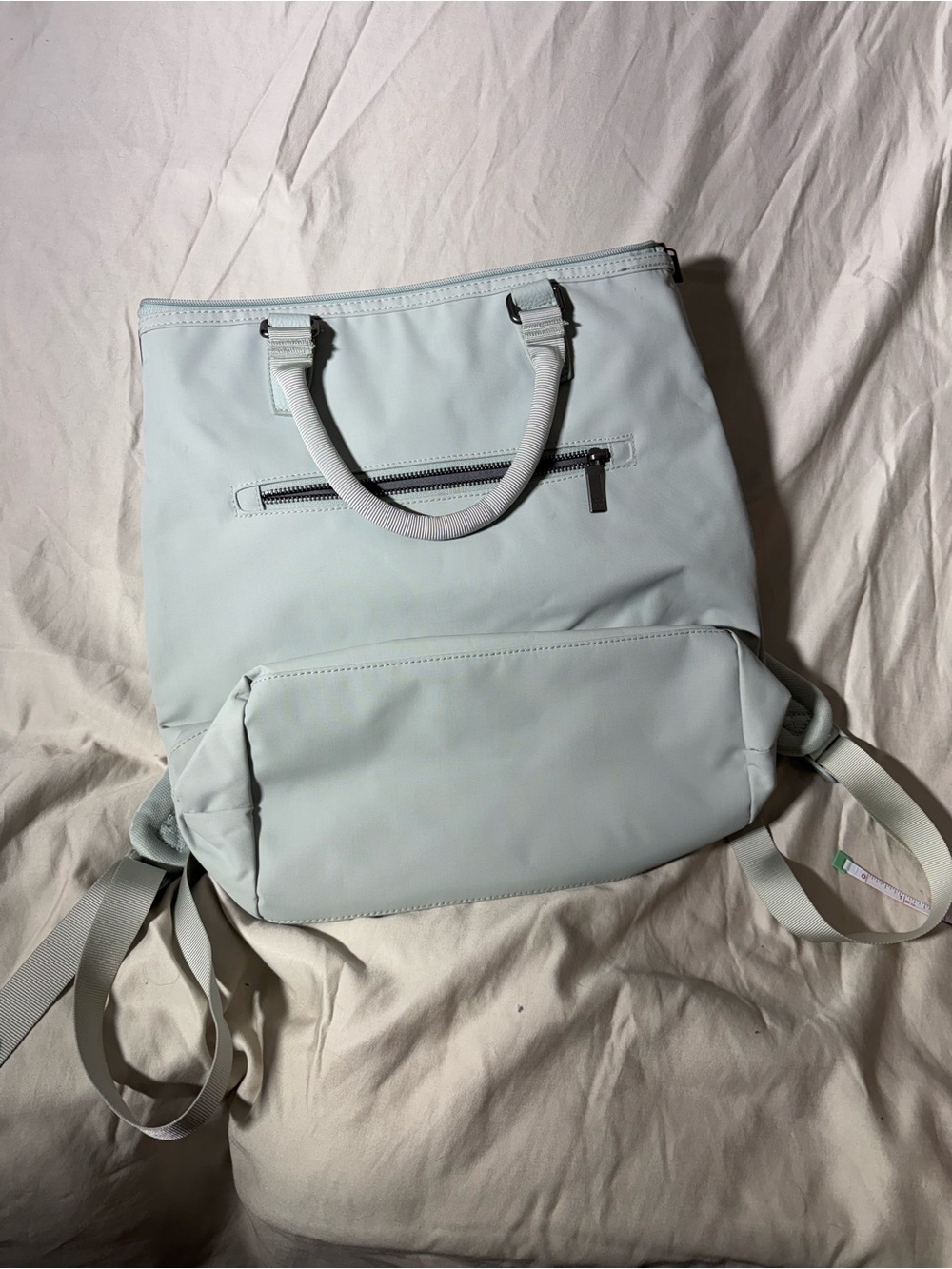 Pastel Light Blue Women's Convertible Backpack Tote